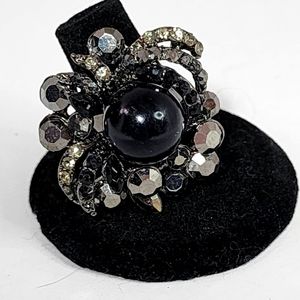Black blingy ring 23079-050